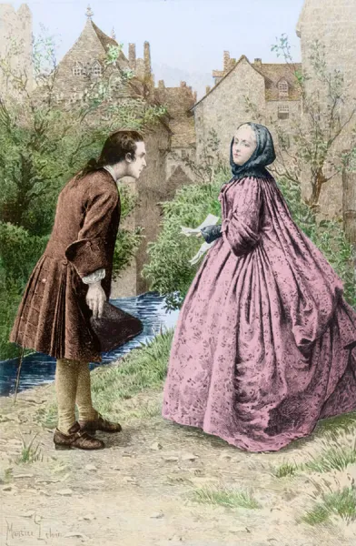 Jean-Jacques Rousseau & Madame de Warens, 21st March 1728 (engraving)
