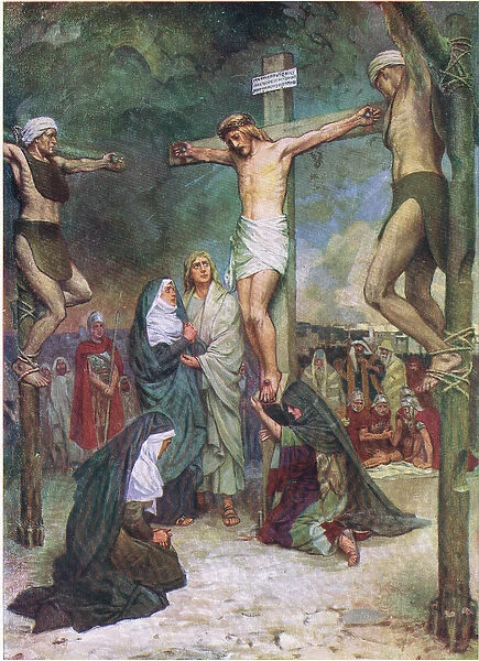 Jesus on the cross, from The Bible Picture Book published by Thomas Nelson, c