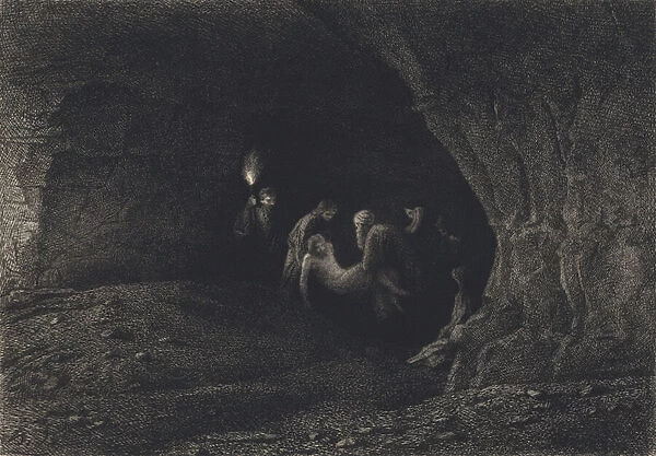 Jesus laid in the Sepulchre (engraving)