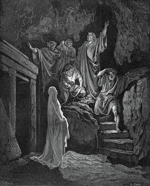 Jesus raising Lazarus from his tomb, 1865-66 (engraving)