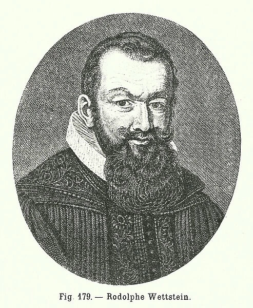 Johann Rudolf Wettstein, Swiss diplomat and Mayor of Basel (engraving)