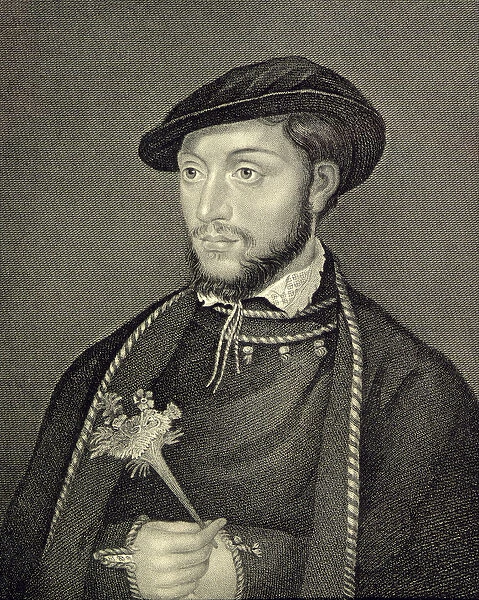 John Dudley (1502-53), from Lodges British Portraits, 1823 (engraving)