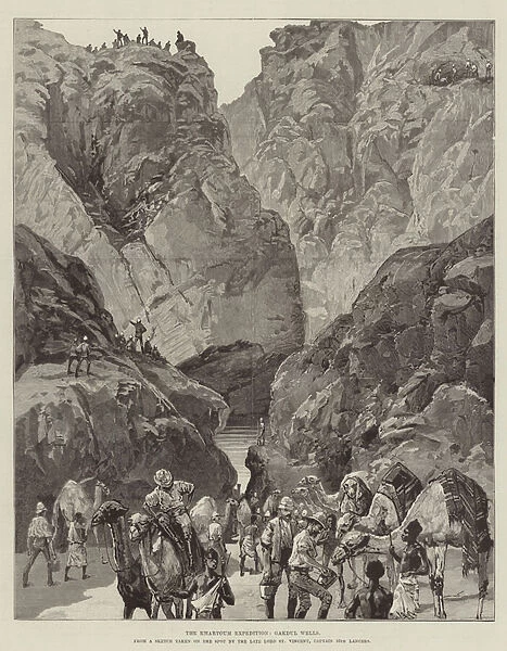 The Khartoum Expedition, Gakdul Wells (engraving)