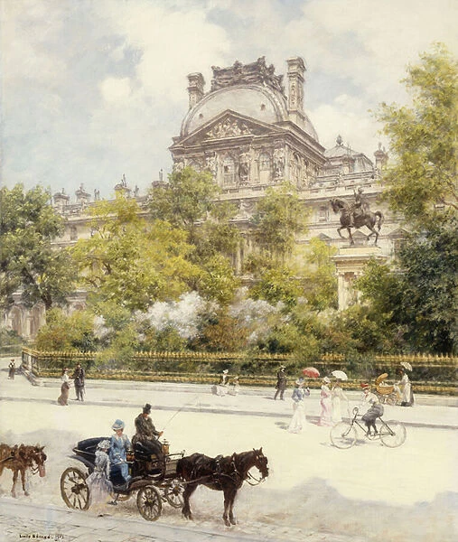 La Place du Louvre, 1902 (oil on canvas)