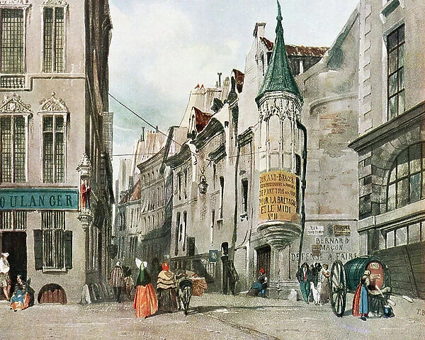 La Rue Jean Tison, Paris, France in the 19th century