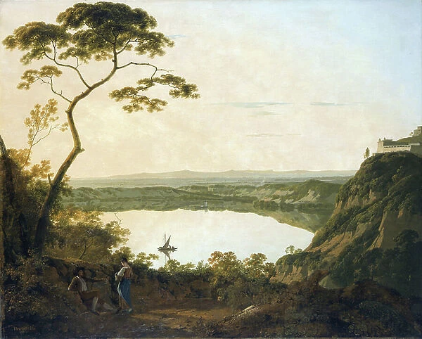 The Lake of Albano, 1790 (oil on canvas)