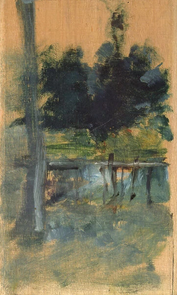 Landscape sketch, 1885 (oil on panel)