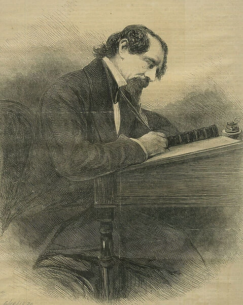 The Late Charles Dickens, c. 1870 (engraving)