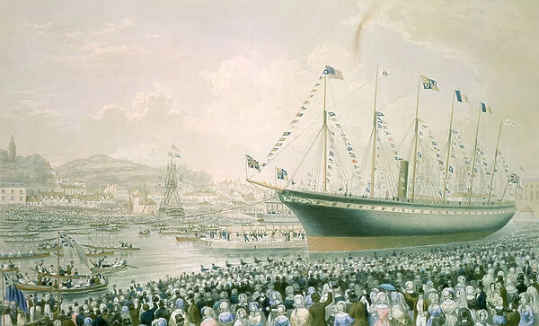 The Launch of the Steamship The Great Britain at Bristol, July 9th 1843, c