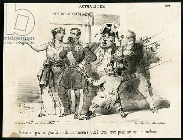 Le Charivari, Satirique en N & B, 1851_12_1: News - President of the Republic