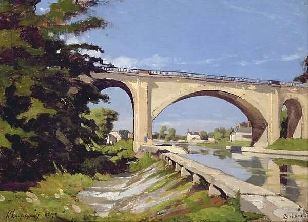 Le Pont Canal a Briare, 1888 (oil on canvas)