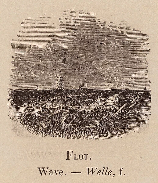 Le Vocabulaire Illustre: Flot; Wave; Welle (engraving)