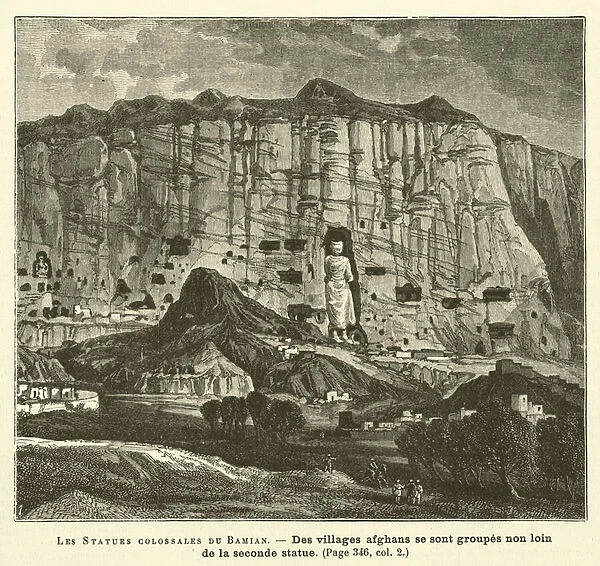 Les Statues Colossales Du Bamian (engraving)