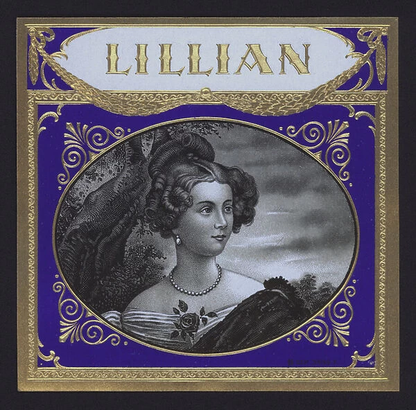 Lillian, cigar label (chromolitho)