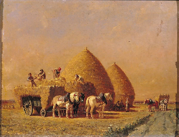 Loading the Cart (oil on canvas)