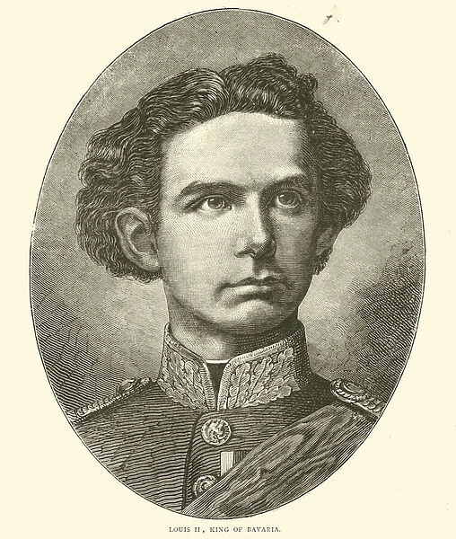 Louis II, King of Bavaria, October 1870 (engraving)