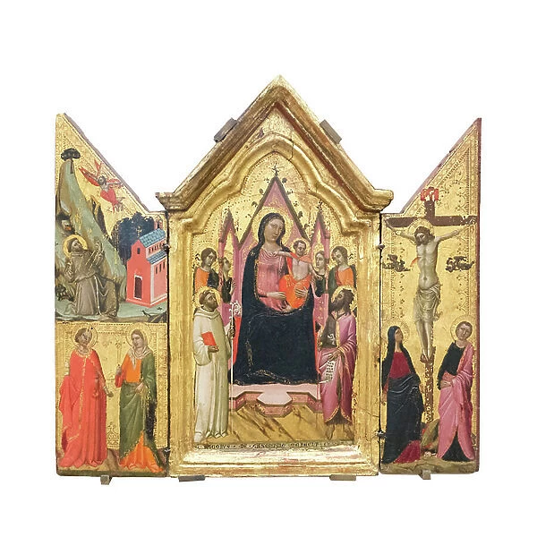 Madonna and Child enthroned with saints and angels, c. 1320-1325 (tempera on wood)