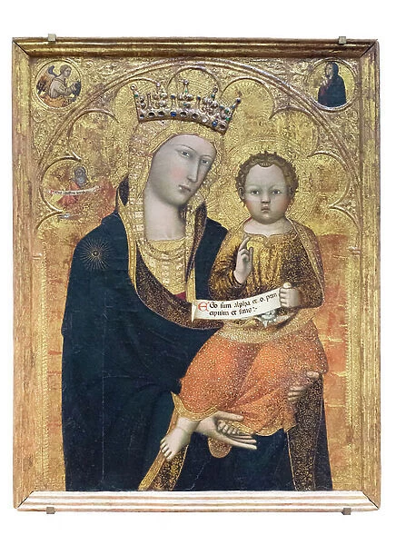 Madonna and Child with St Luke the evangelist, 1390-1400, (tempera on wood)