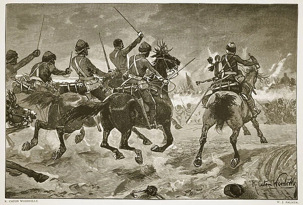 Mahsameh, scene in the Egyptian War of 1882, engraved by W. J. Palmer (engraving)