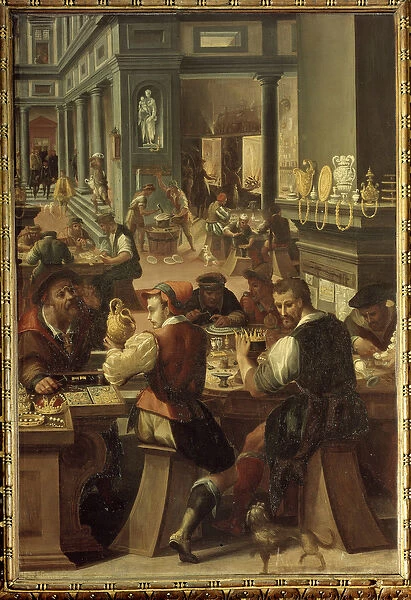 Manierism: A workshop of goldsmith (La bottega dell orefice) (The Jewellers