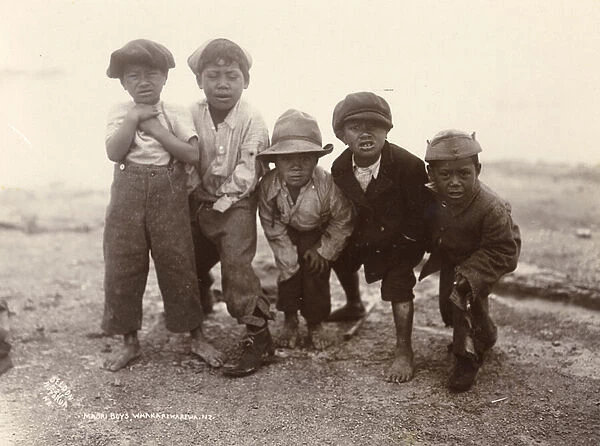 Maori Boys, Whakarewarewa, c.1910 (silver gelatin print)