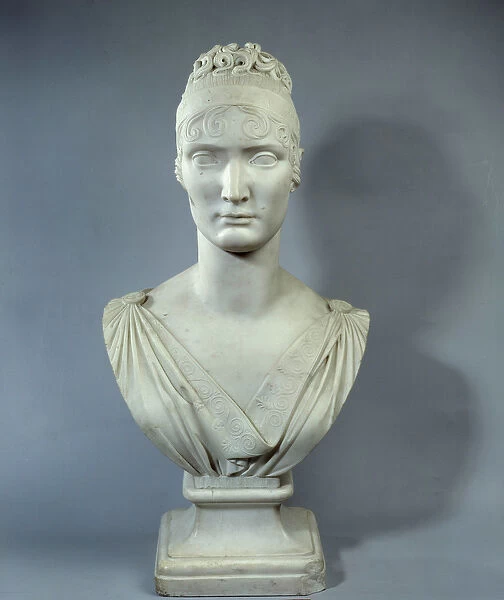 Marble bust by Elisa Bonaparte (1777-1820), Princess Baciocchi, Duchess of Tuscany