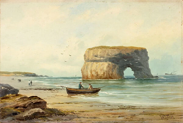 Marsden Rock, c. 1885-1910 (oil on board)