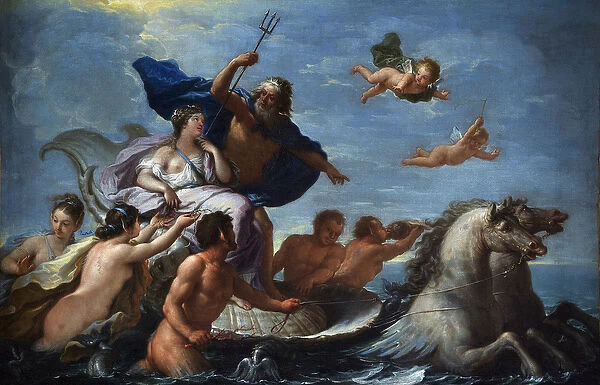 De Matteis, Paolo (1662-1728) Triumph of Neptune and Amphitrite Oil on canvas Baroque