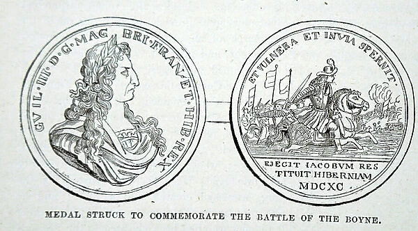 A medal made to commemorate the Battle of the Boyne