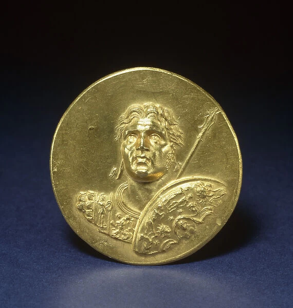Medallion with Alexander the Great, c. 215-243 (gold)