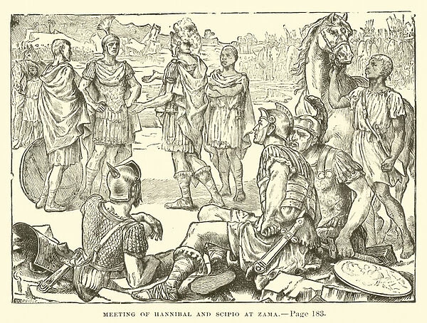 Meeting of Hannibal and Scipio at Zama (engraving)
