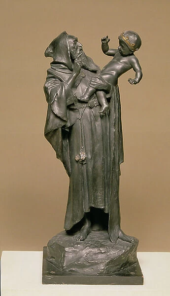 Merlin and Arthur (bronze)