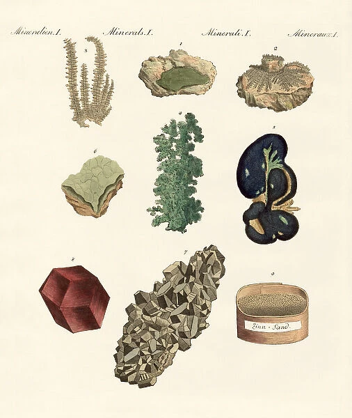 Metals (coloured engraving)