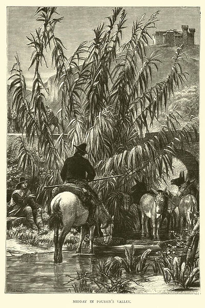 Midday in Poussins Valley (engraving)