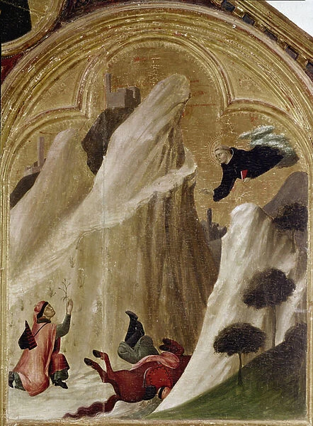 The miracle of the knight falling from the cliff and remaining alive