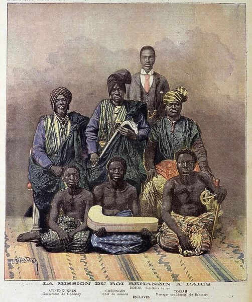 The mission of King Behanzin of Dahomey (present-day Benin) in Paris - in '