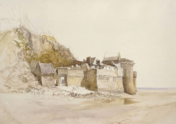 Mont St Michel: The Outer Gate, c. 1876 (watercolour on paper)