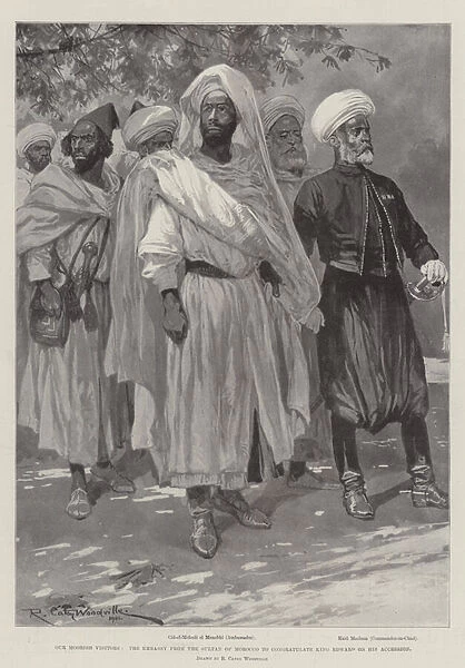 Our Moorish Visitors, the Embassy from the Sultan of Morocco to congratulate King Edward on his Accession (litho)