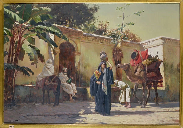 Moroccan Scene (oil on canvas)