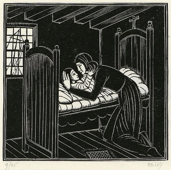 Mother and Child, 1924 (woodcut on paper)