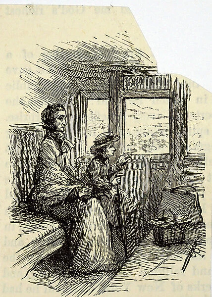 A mother and child on a train journey