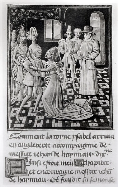 Ms. 1 fol. 6 v Isabella of France, Queen of England, Takes Leave of William I