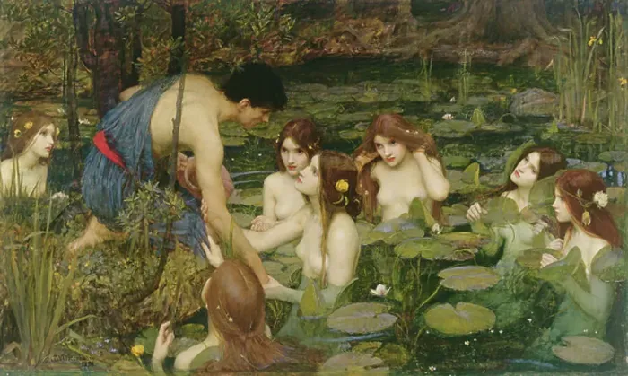 Framed Print : John William Waterhouse - Hylas and the Nymphs Print (1896) Framed Print : John William Waterhouse - Hylas and the Nymphs Print (1896)