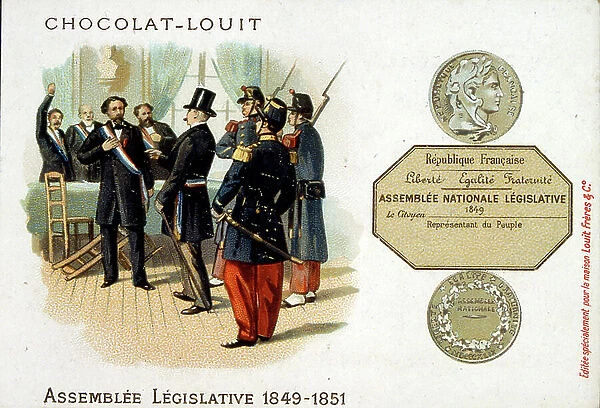 Napoleon III addressing members of the National assembly 1855