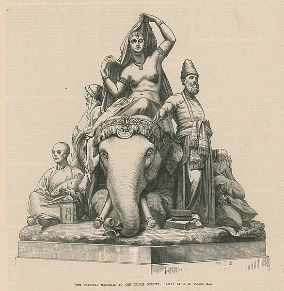 The National Memorial to the Prince Consort: Asia (engraving)