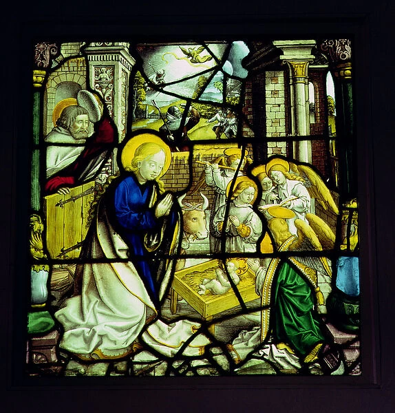 The Nativity, c. 1526 (stained glass)