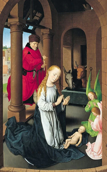 The Nativity, left wing of a triptych of the Adoration of the Magi, c