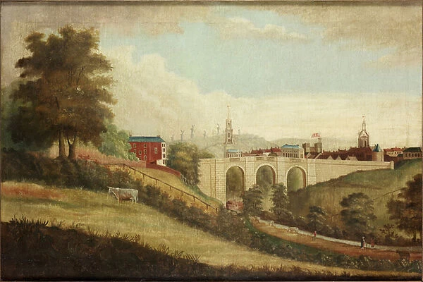 New Bridge Over Pandon Dene (oil on canvas)