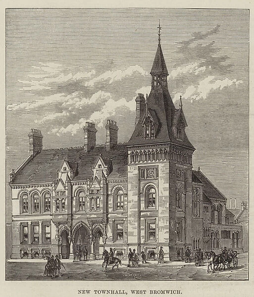New Townhall, West Bromwich (engraving)