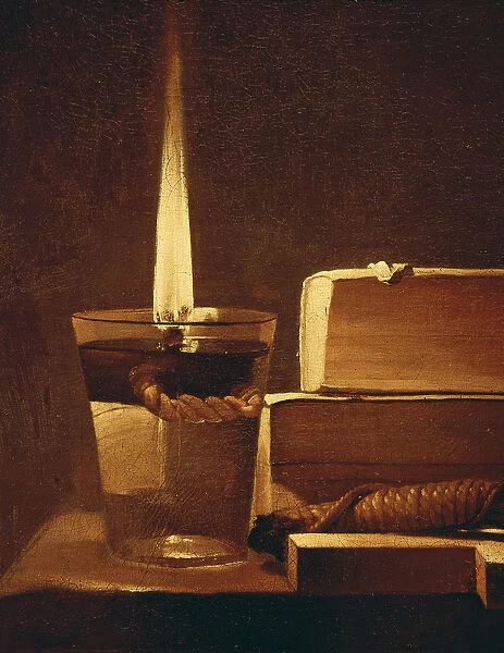 The night light, 1630-35 (oil on canvas) (detail of 93782)